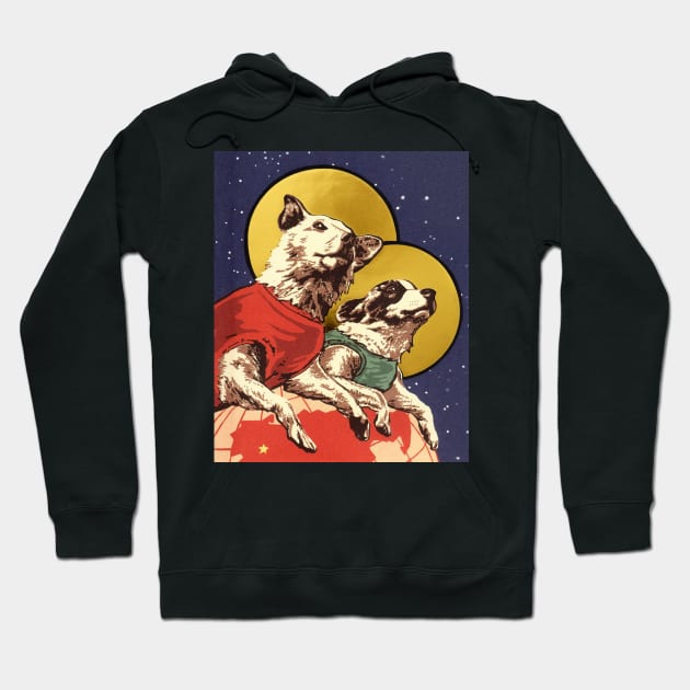 Vintage Dogs in Space Hoodie by ZeroG